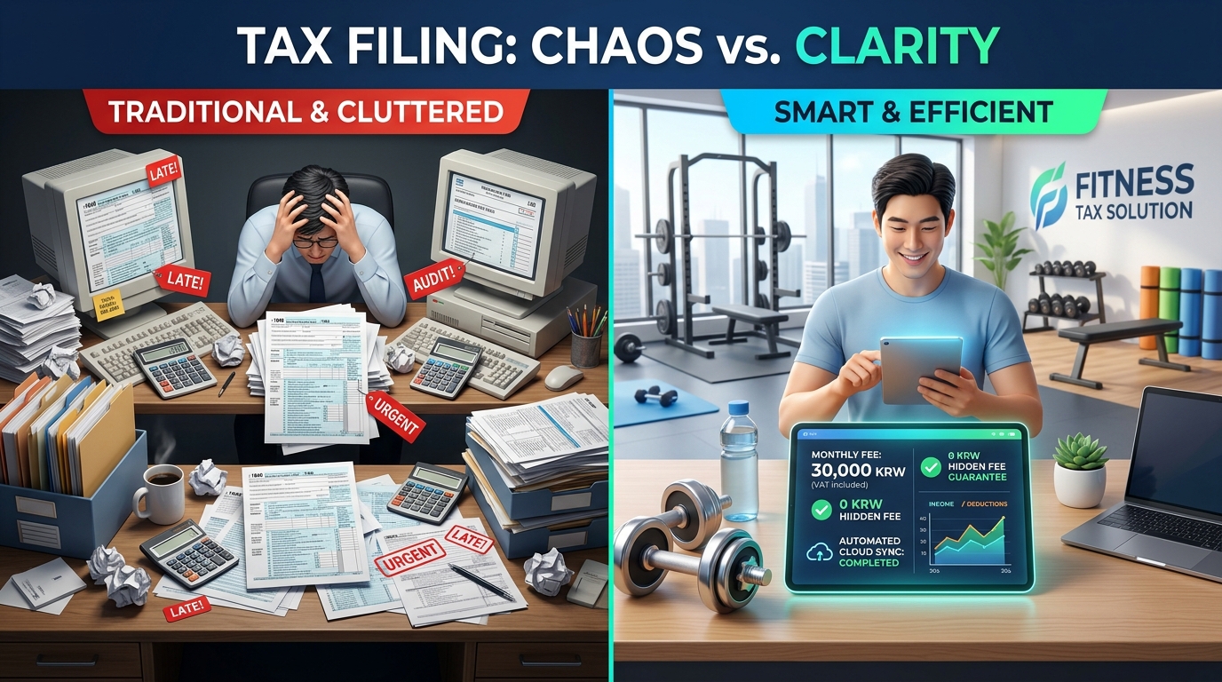 일반 세무사 대비 서비스 비교 매트릭스 (AI 생성 이미지)